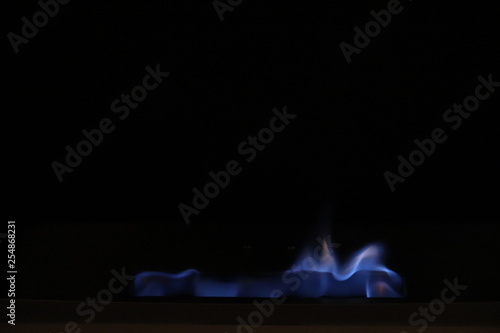 Fire in the fireplace