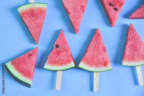 Summer fruit  watermelon with pattern background