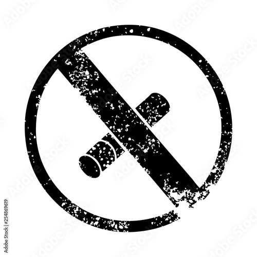 distressed symbol no smoking allowed sign