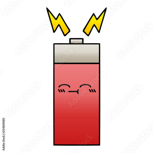 gradient shaded cartoon battery