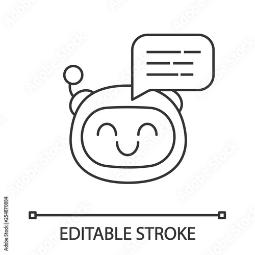 Chatbot message linear icon