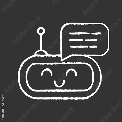 Chatbot message chalk icon