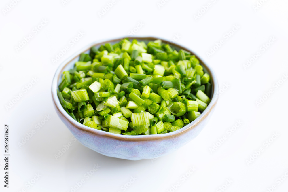 Green onions isolated on white Green onions isolated on white