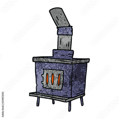 textured cartoon doodle of a house furnace