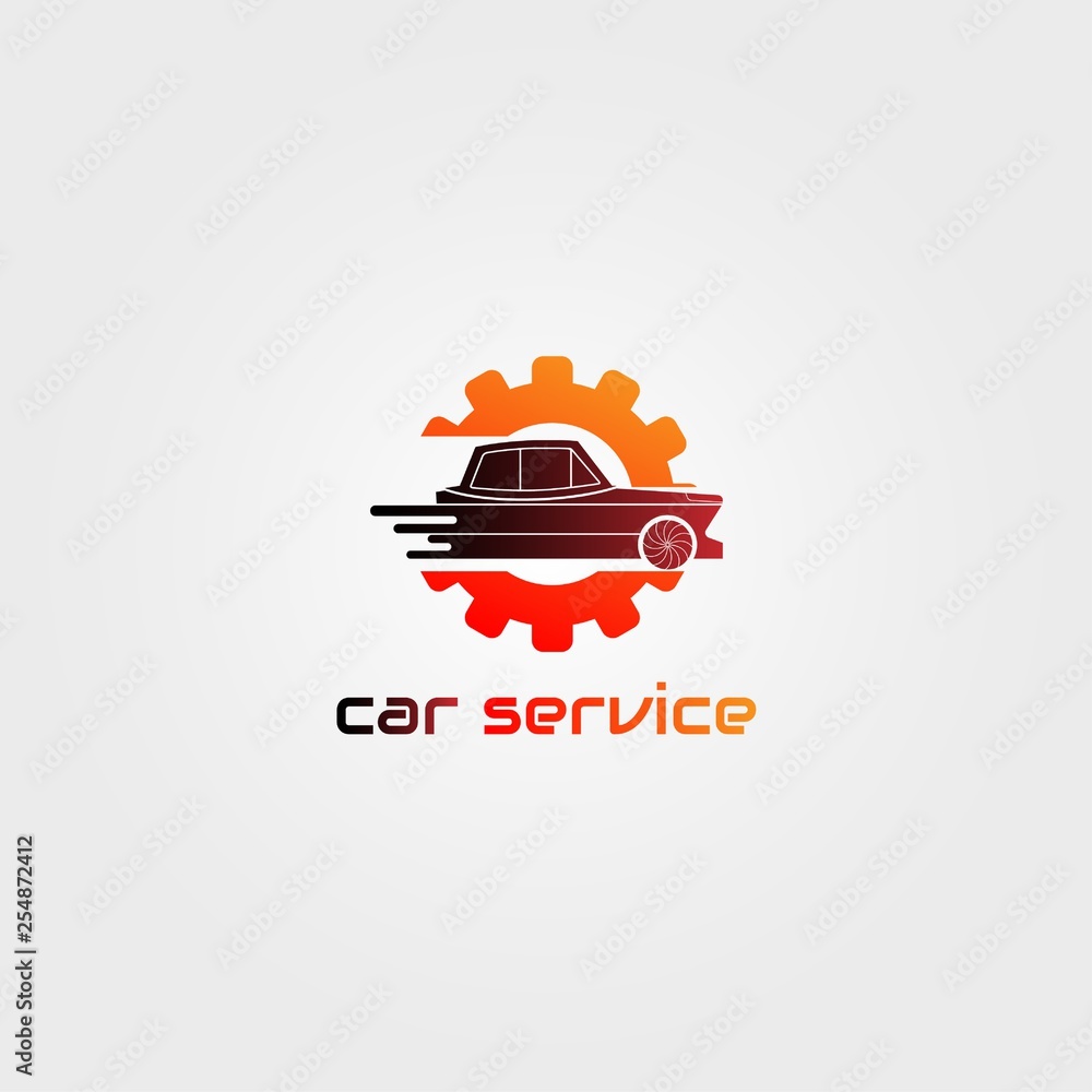 car service icon template, creative vector logo design,repair,emblem,illustration element