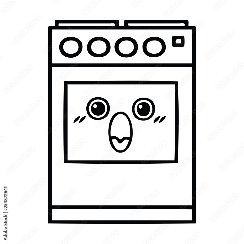line drawing cartoon kitchen oven line drawing cartoon kitchen oven
