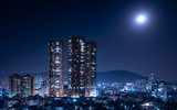 Mumbai bathed in moonlight