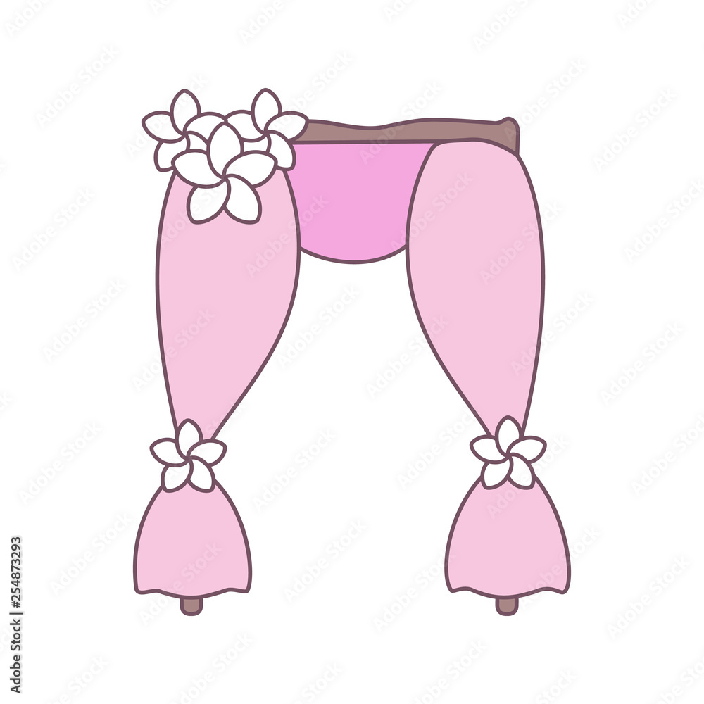 Wedding arch color icon Wedding arch color icon