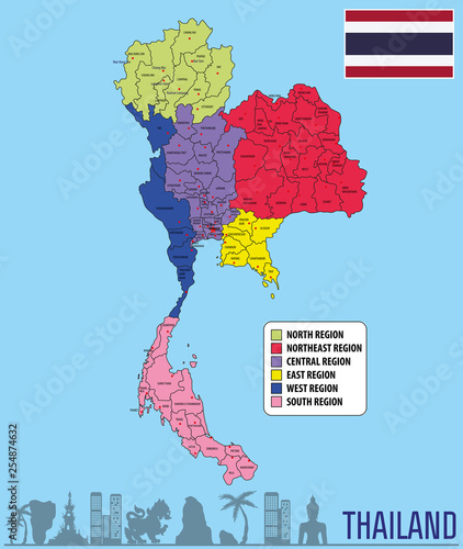 map of Thailand
