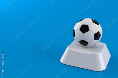 Fototapeta Naklejka Na Ścianę i Meble -  Soccer ball on computer key