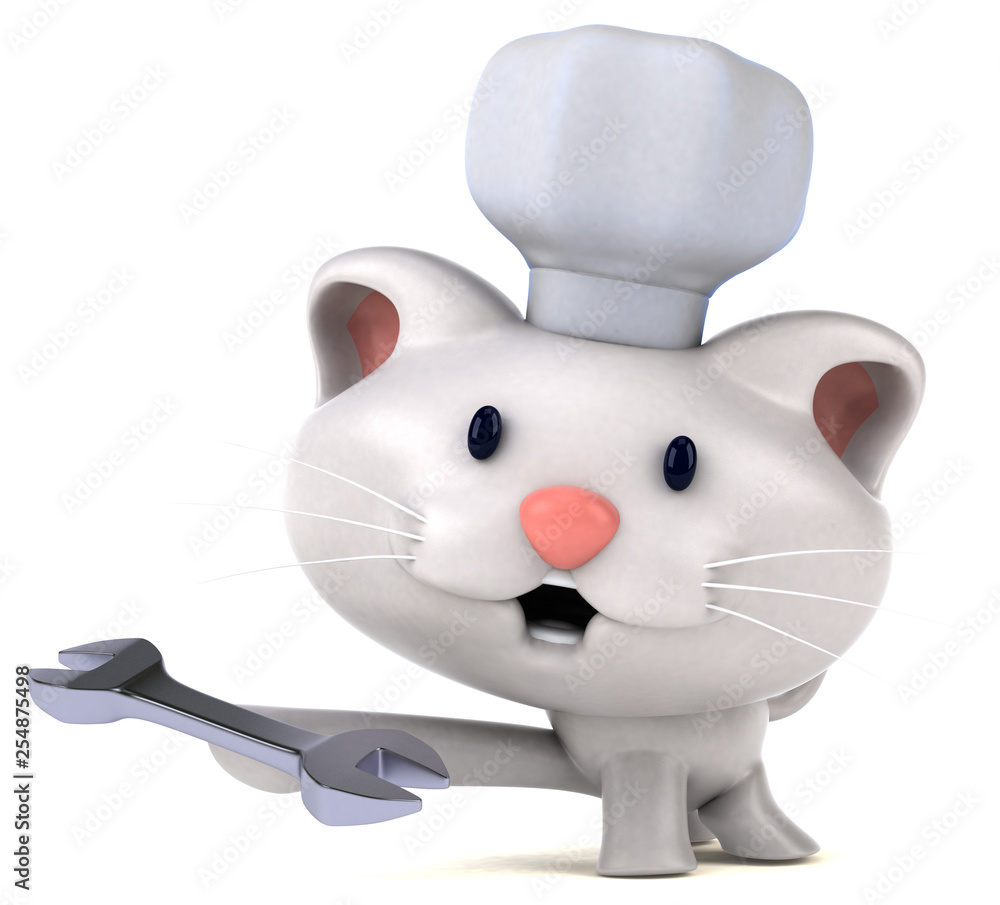 Fun cat - 3D Illustration Fun cat - 3D Illustration