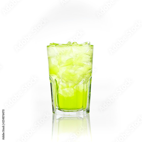 Green cocktail on a white background isolated