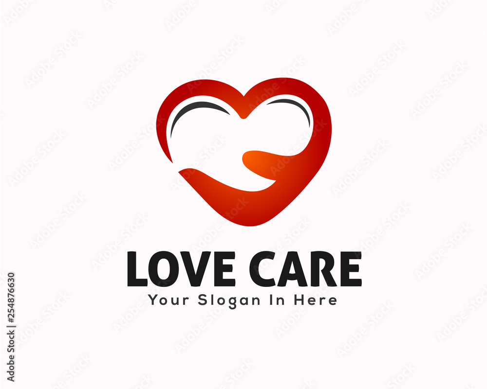 Love care logo design inspiration Love care logo design inspiration