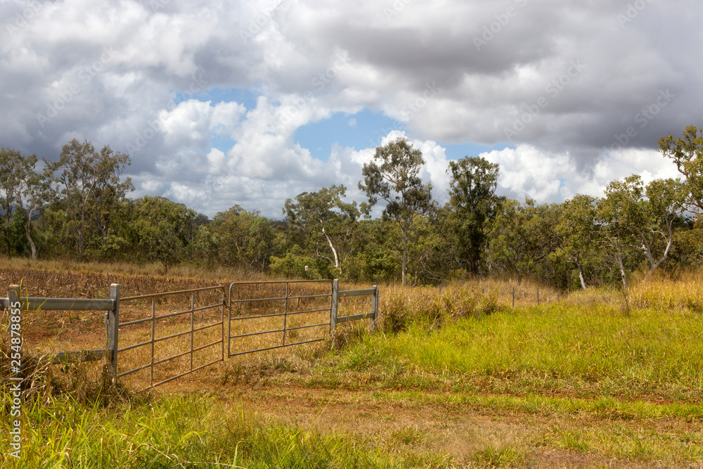 Agricultural gate on the Atherton Tablelands in Tropical North Queensland, Australia