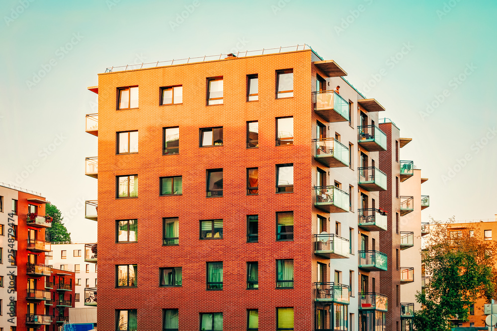 Fototapeta premium Modern Apartment house and home residential complex real estate