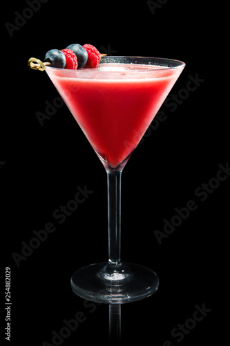 Cosmopolitan cocktail on a black background