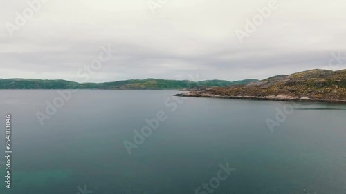 Aerial view. The North Sea coastline of southwestern Kolskiy, photo