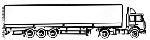 Sketch of long truck.