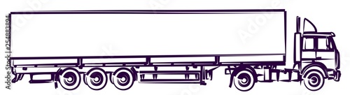 Sketch of long truck.