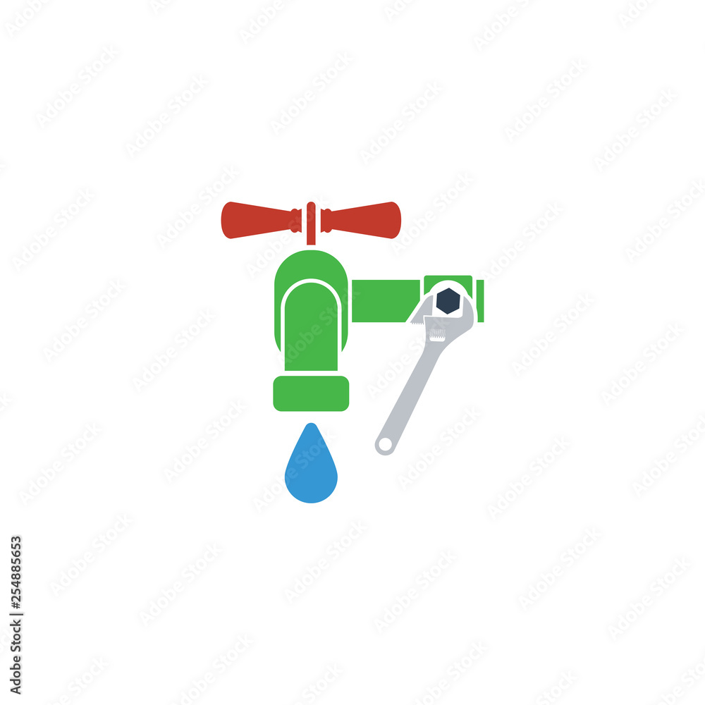 Icon of wrench and faucet Icon of wrench and faucet