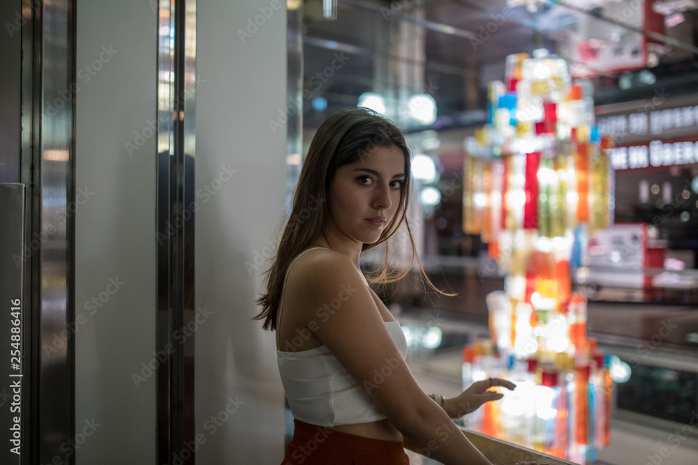 young woman shopping in store
