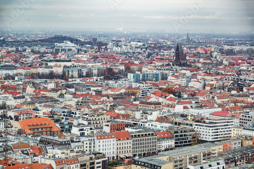 Beautiful top cityscape view of Berlin  Germany