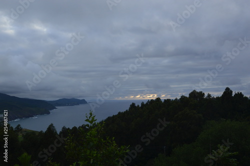 clouds over mountains