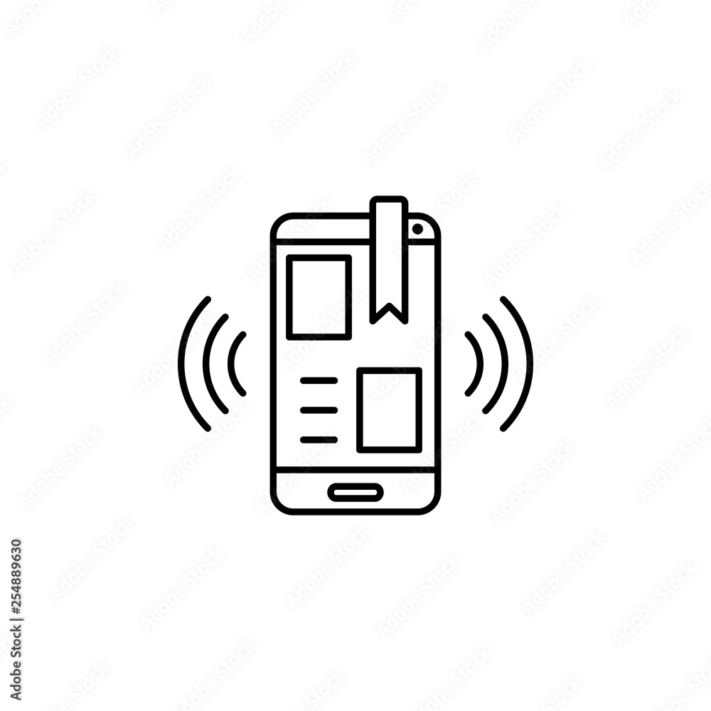 Alerting, urgency, smartphone icon. Element of social addict icon. Thin line icon for website design and development, app development. Premium icon Alerting, urgency, smartphone icon. Element of social addict icon. Thin line icon for website design and development, app development. Premium icon