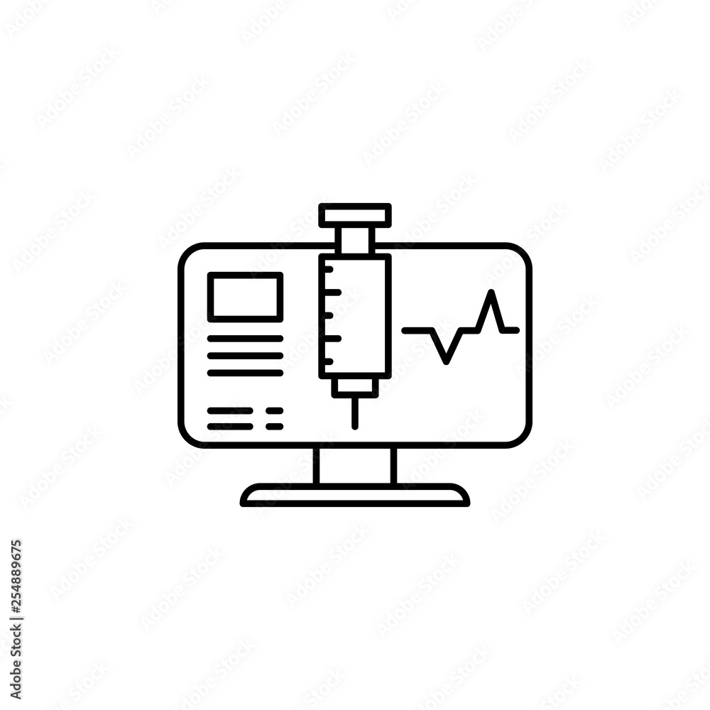 Injection, media, computer icon. Element of social addict icon. Thin line icon for website design and development, app development. Premium icon Injection, media, computer icon. Element of social addict icon. Thin line icon for website design and development, app development. Premium icon