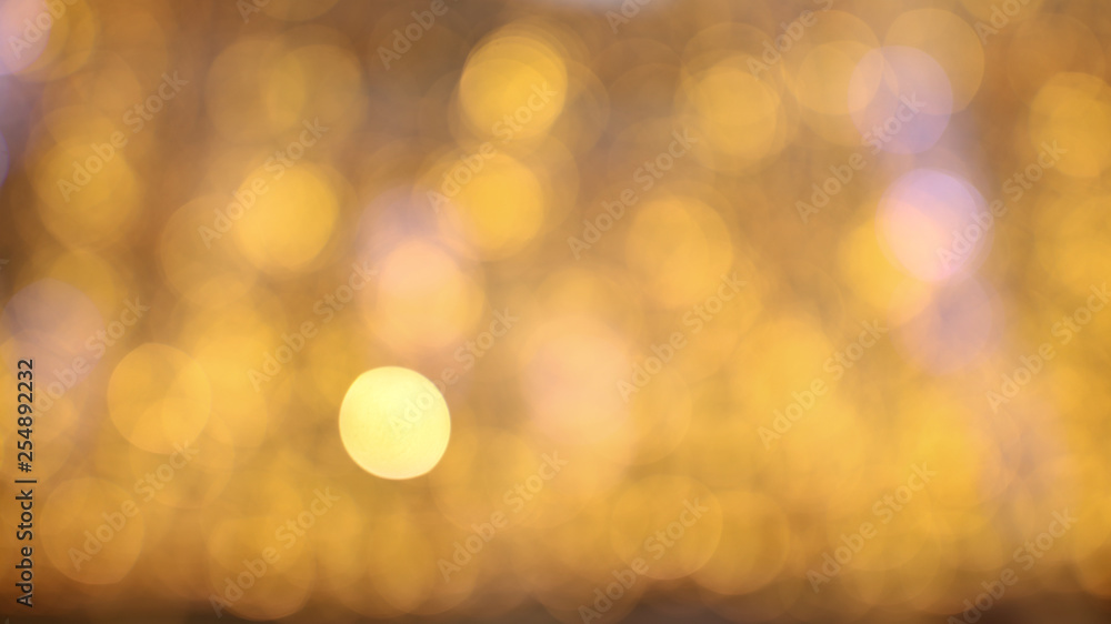 Fototapeta premium Golden bokeh lights as abstract background
