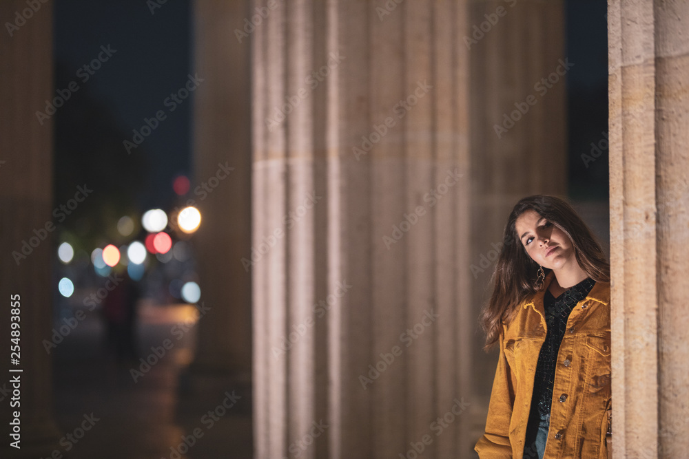 young woman in the city