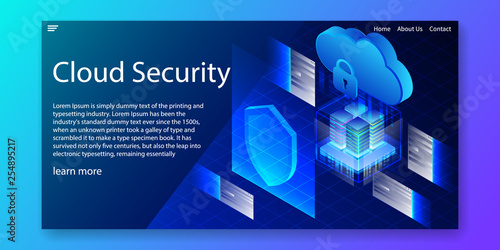 Isometric Cloud Security photo