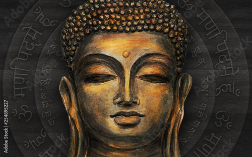 Tableau sur Toile Head Smiling Buddha