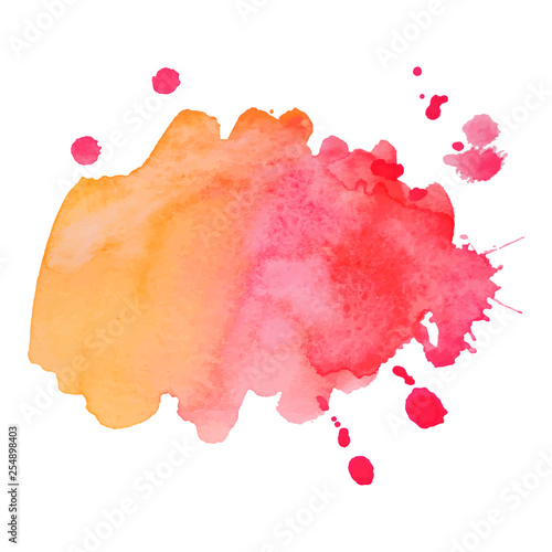Abstract isolated colorful vector watercolor splash.