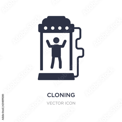 cloning icon on white background. Simple element illustration from Future technology concept.