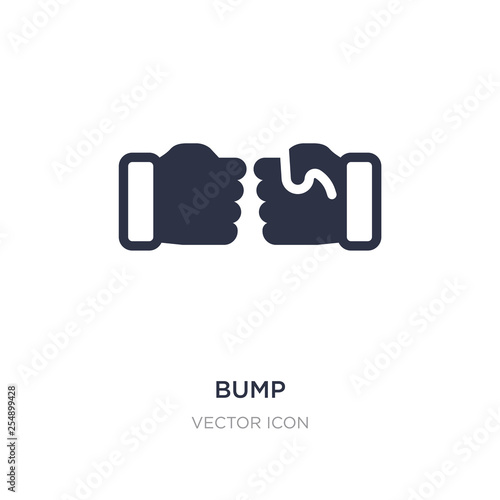 bump icon on white background. Simple element illustration from Hands and gestures concept.