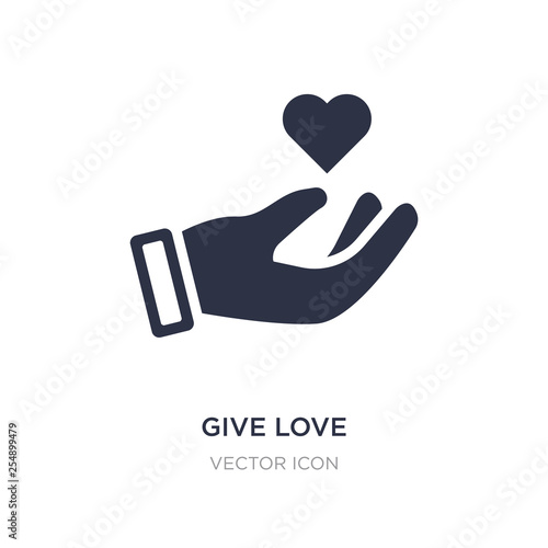 give love icon on white background. Simple element illustration from Hands and gestures concept.