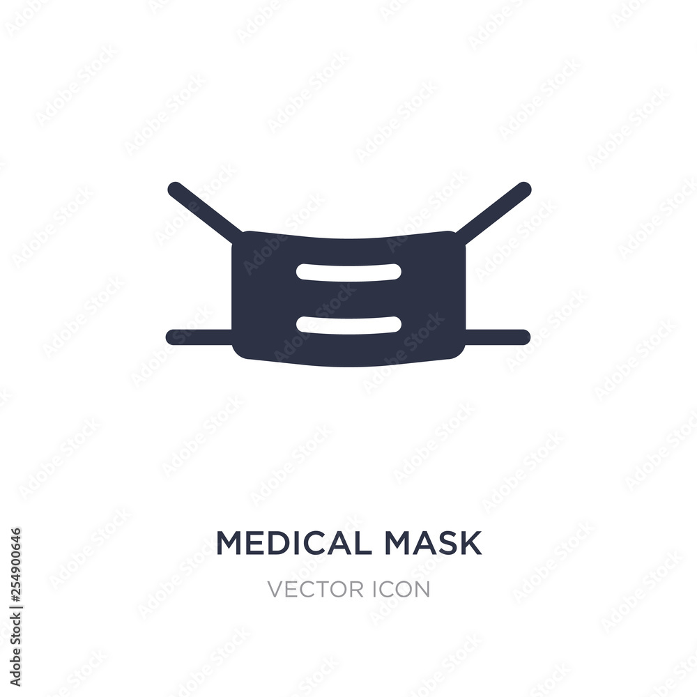 medical mask icon on white background. Simple element illustration from Health and medical concept.