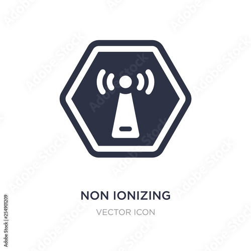 non ionizing radiation icon on white background. Simple element illustration from Health and medical concept.