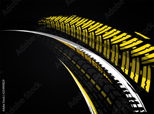 Grunge Tire Banners Background