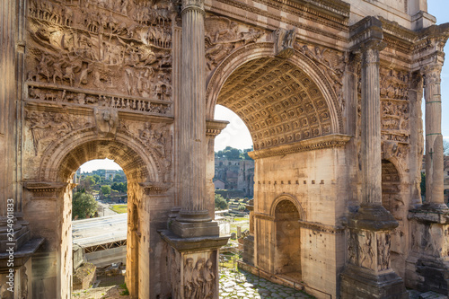 Ruins of the Roman Forum in Rome  Italy