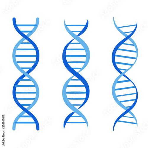 Set of DNA symbols. Illustration of deoxyribonucleic acid.