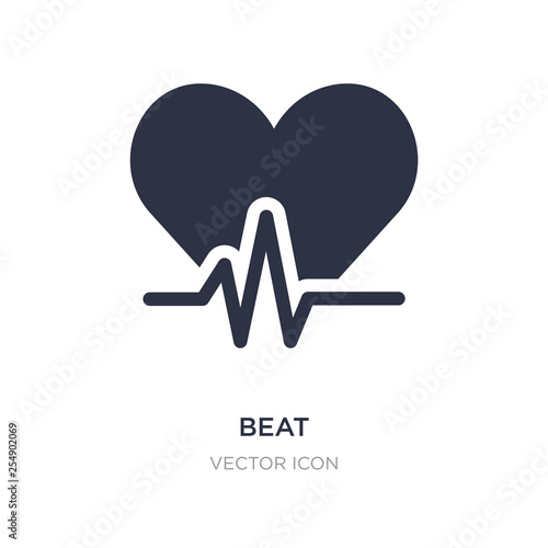 beat icon on white background. Simple element illustration from Health and medical concept.