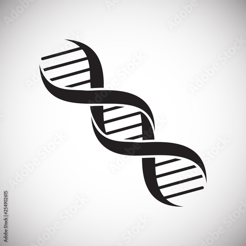 DNA icon on background for graphic and web design. Simple vector sign. Internet concept symbol for website button or mobile app.