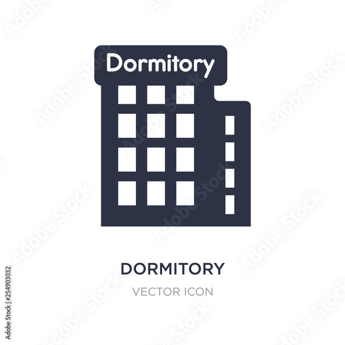 dormitory icon on white background. Simple element illustration from Maps and Flags concept.