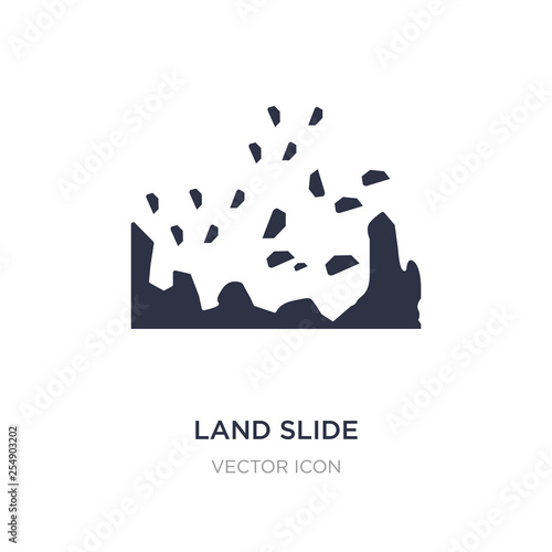 land slide icon on white background. Simple element illustration from Maps and Flags concept.