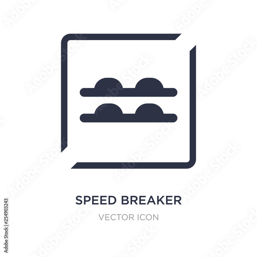 speed breaker icon on white background. Simple element illustration from Maps and Flags concept.