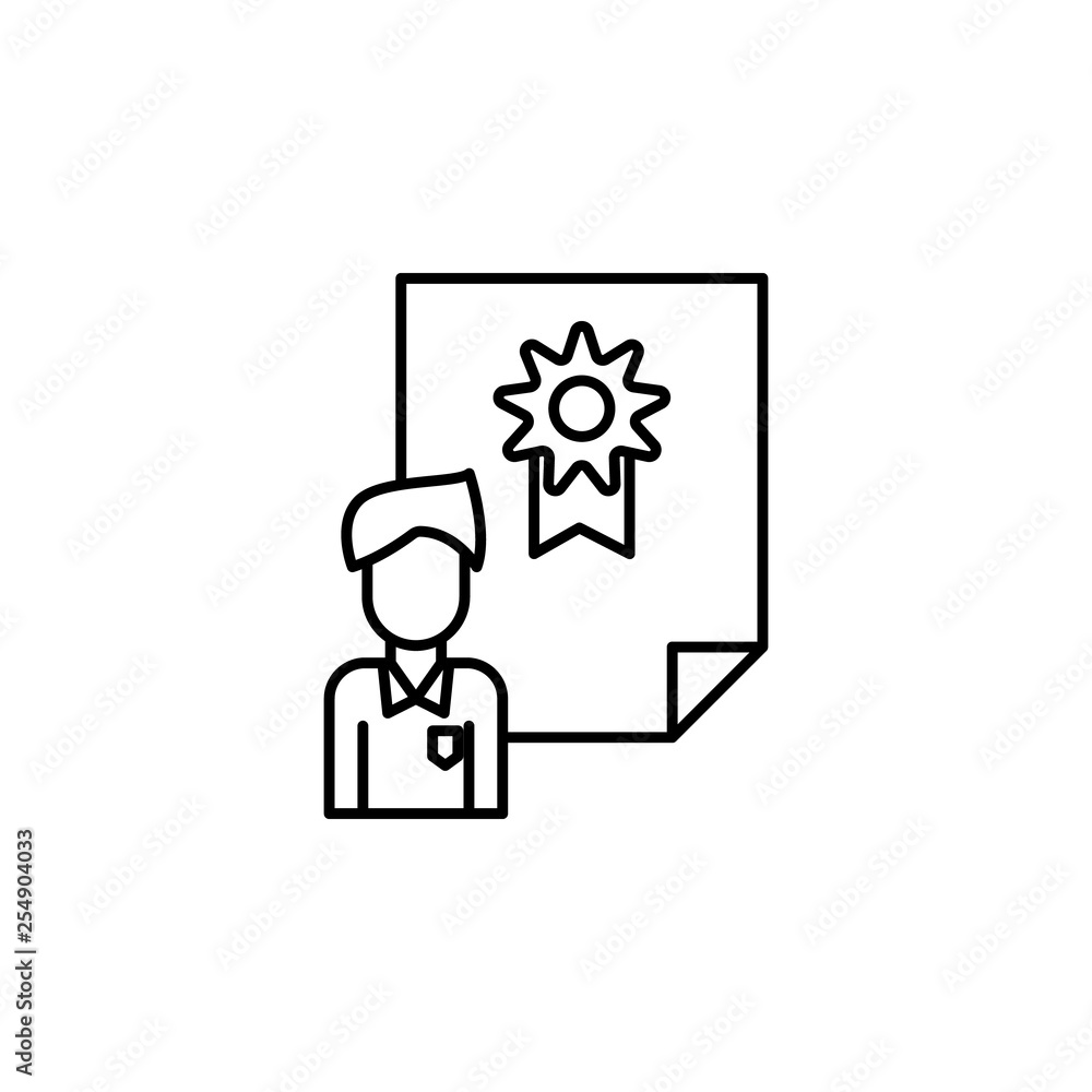 Corporate and business, achievement, certificate icon Corporate and business, achievement, certificate icon