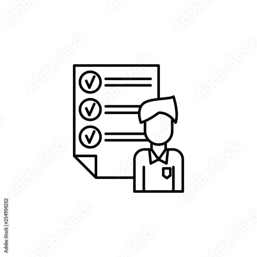 Corporate and business, cv, report, resume, skills icon