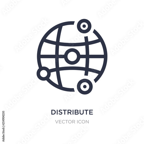 distribute icon on white background. Simple element illustration from Networking concept.